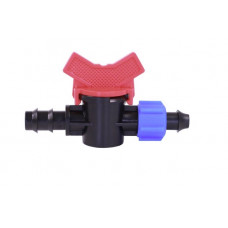 Кран стартовый с поджимом для капельной  трубки d 20 мм