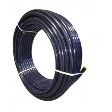 Труба ПЭ черная с синей полоской d-20 (100м) 10 атм