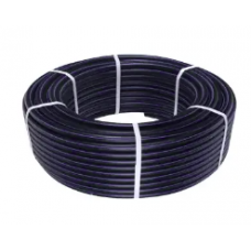 Труба ПЭ черная с синей полоской d-75 (100м) 10 атм
