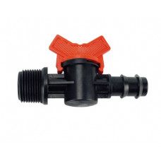 Кран для трубки 20мм 1/2" наружная резьба