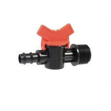 Кран стартовый для трубки 16 мм 3/4" наружная резьба